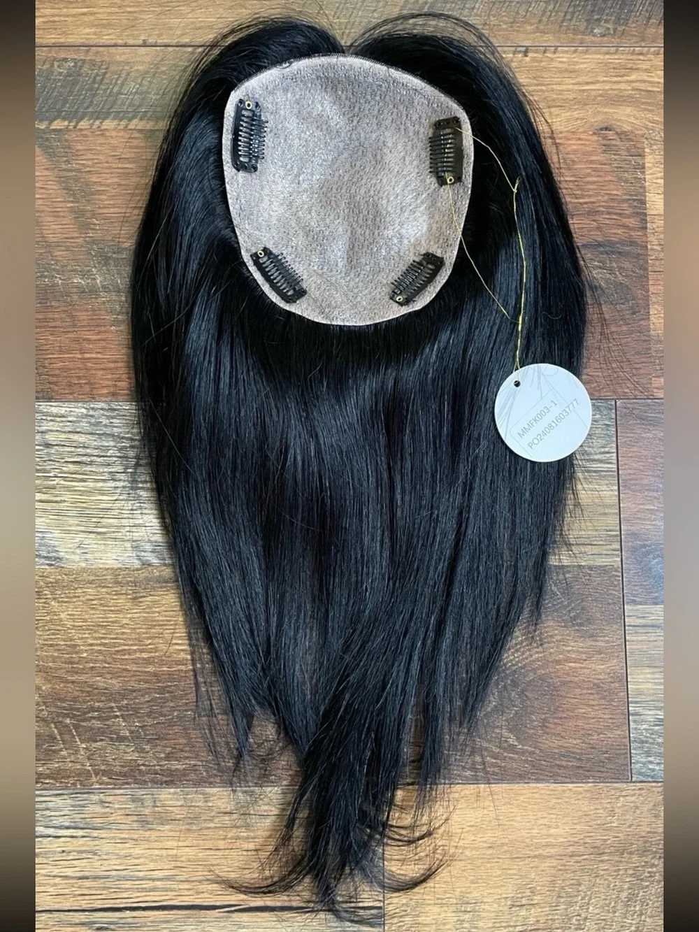 12” Human Hair Topper Clip In Hair Topper Crown Thinning Grey Coverage 5x5